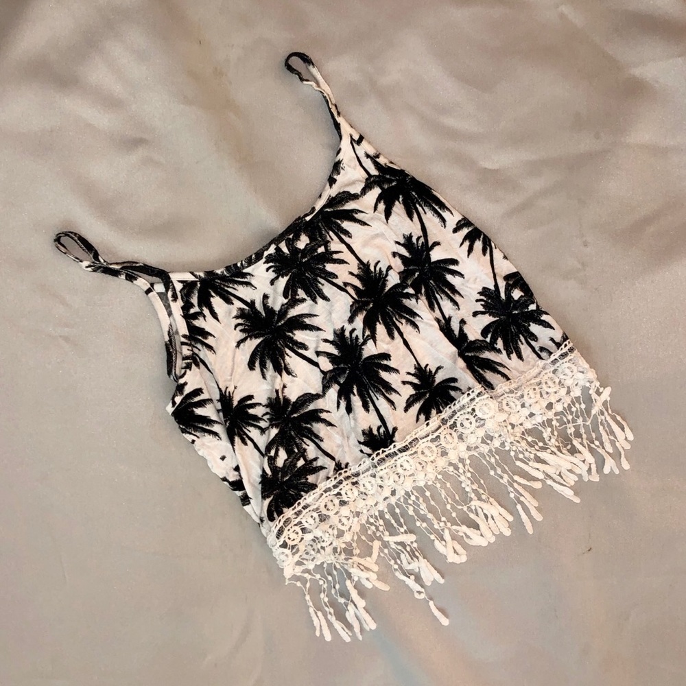Palm tree crop top